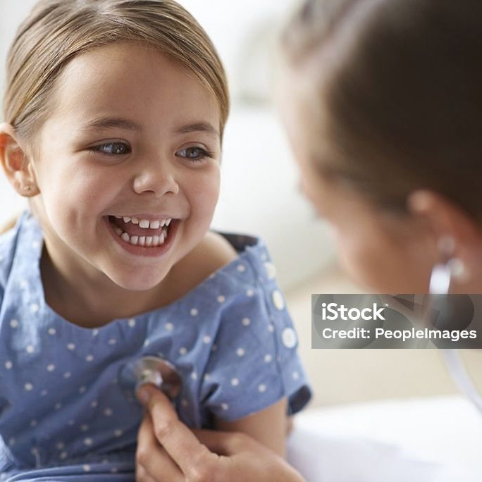 Cropped shot of an adorable young girl with her pediatrician